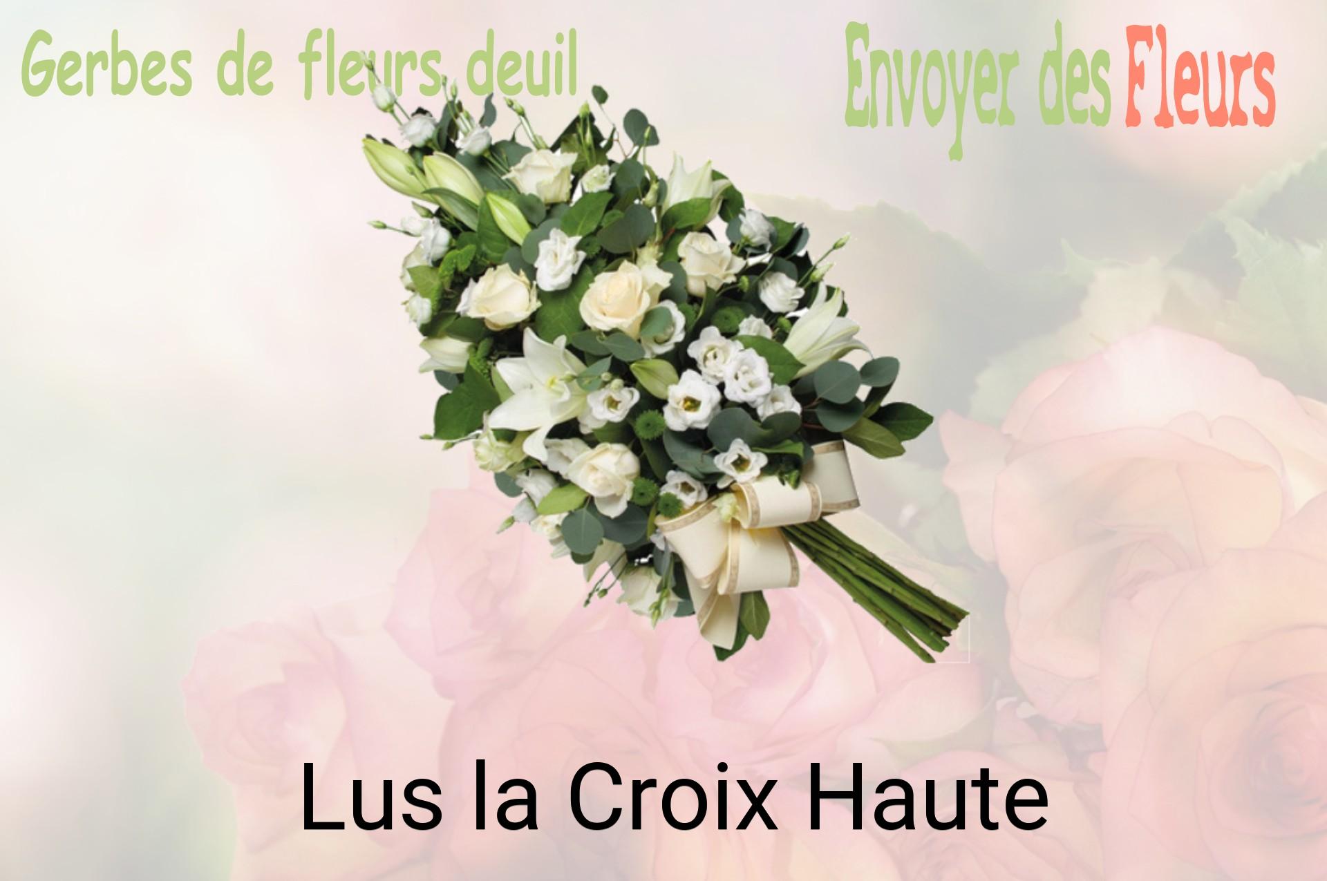 Gerbe de fleurs de deuil livrée à Lus-la-Croix-Haute